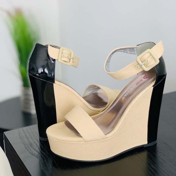*DONATED* JustFab ‘Emmeline’ Cream Wedge Heels - Picture 3 of 10